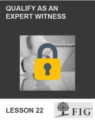 Qualify as an Expert Witness Notebook Cover Icon locked